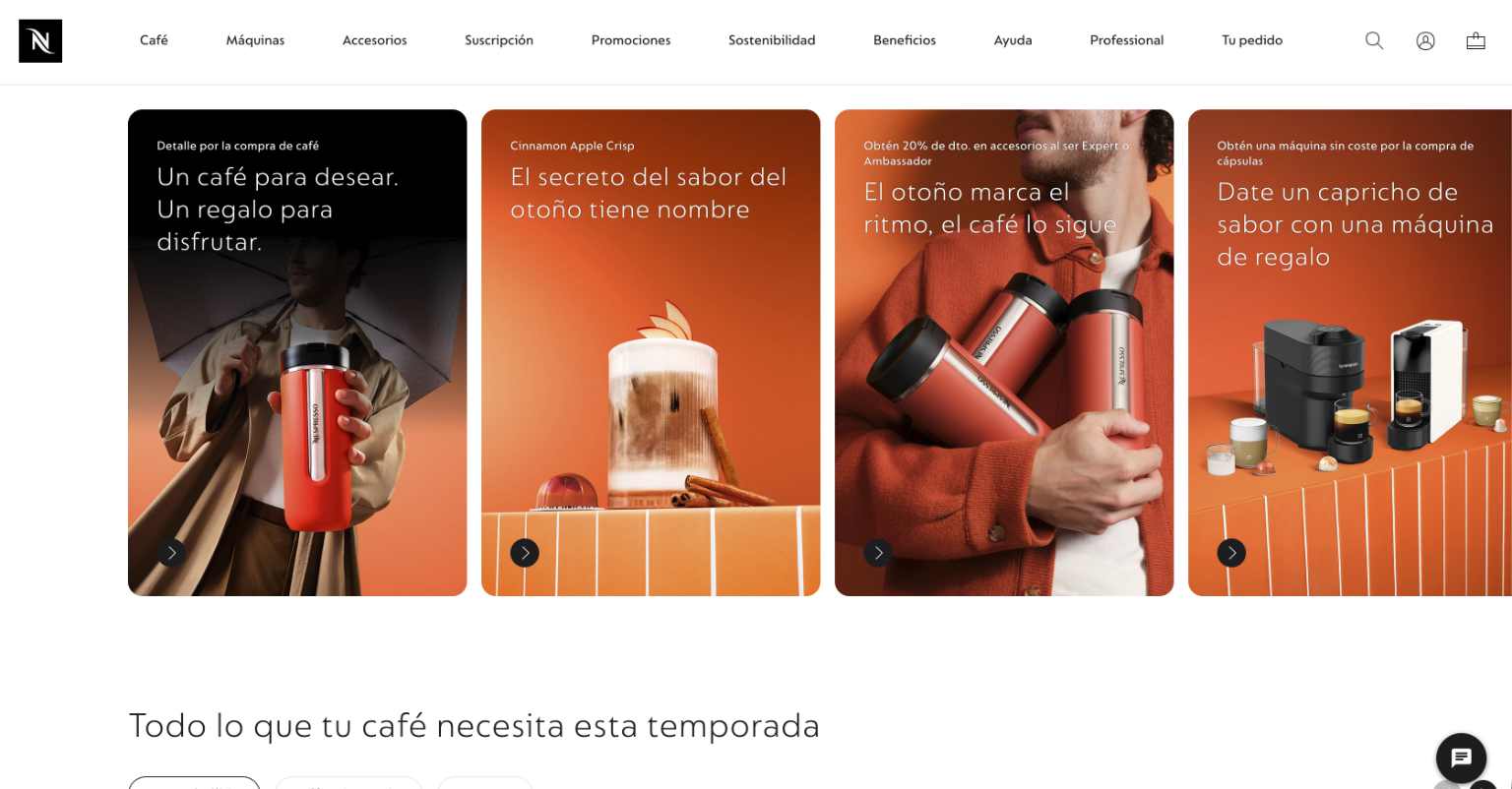 Previsualización de creatividades en Nespresso España - © Nespresso